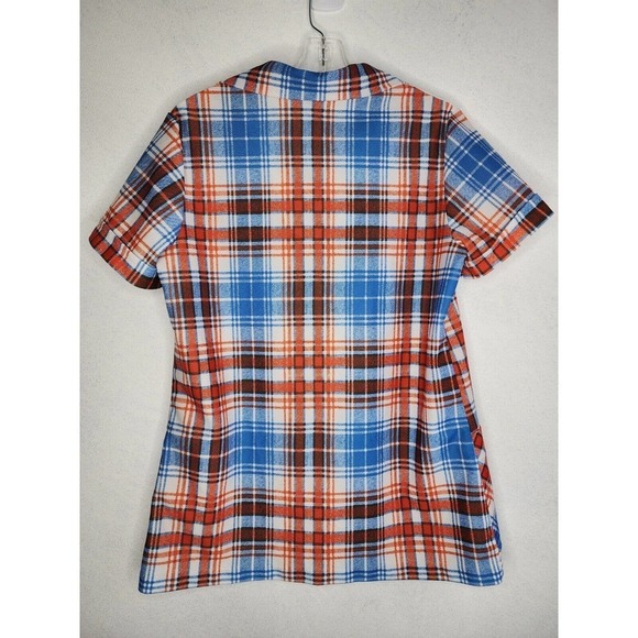 Vintage 70s Sears Retro Plaid Smock Large Pockets CC Zipper Women's Medium - Picture 2 of 12